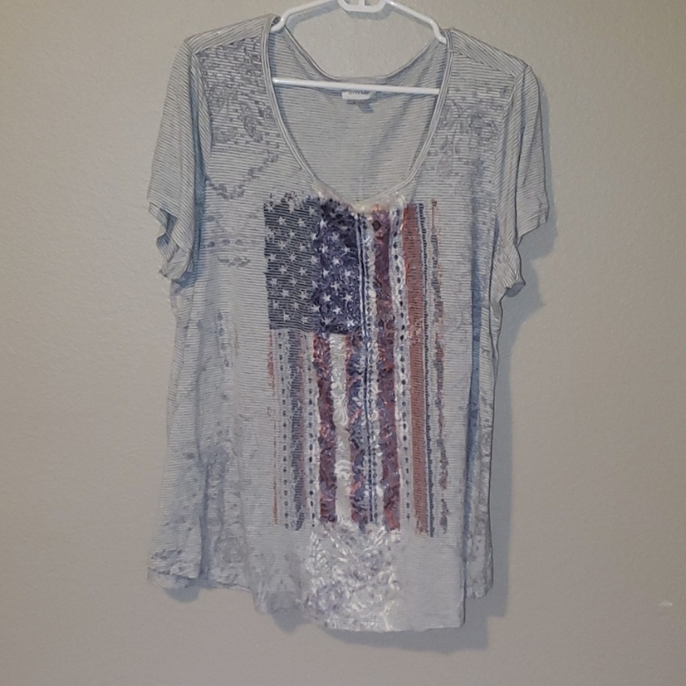 Avenue American Flag t-shirt Size 18/20